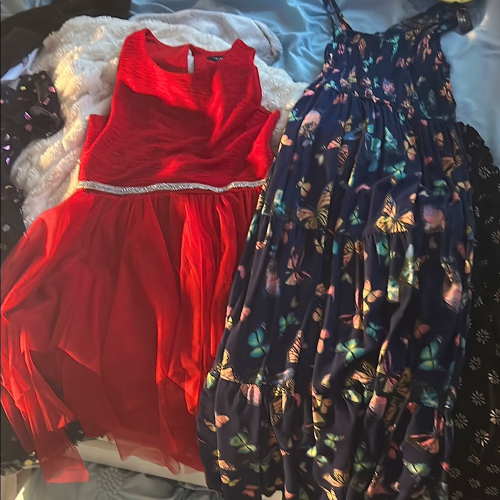 Amy Byer Red and Blue Sundress for Weddings